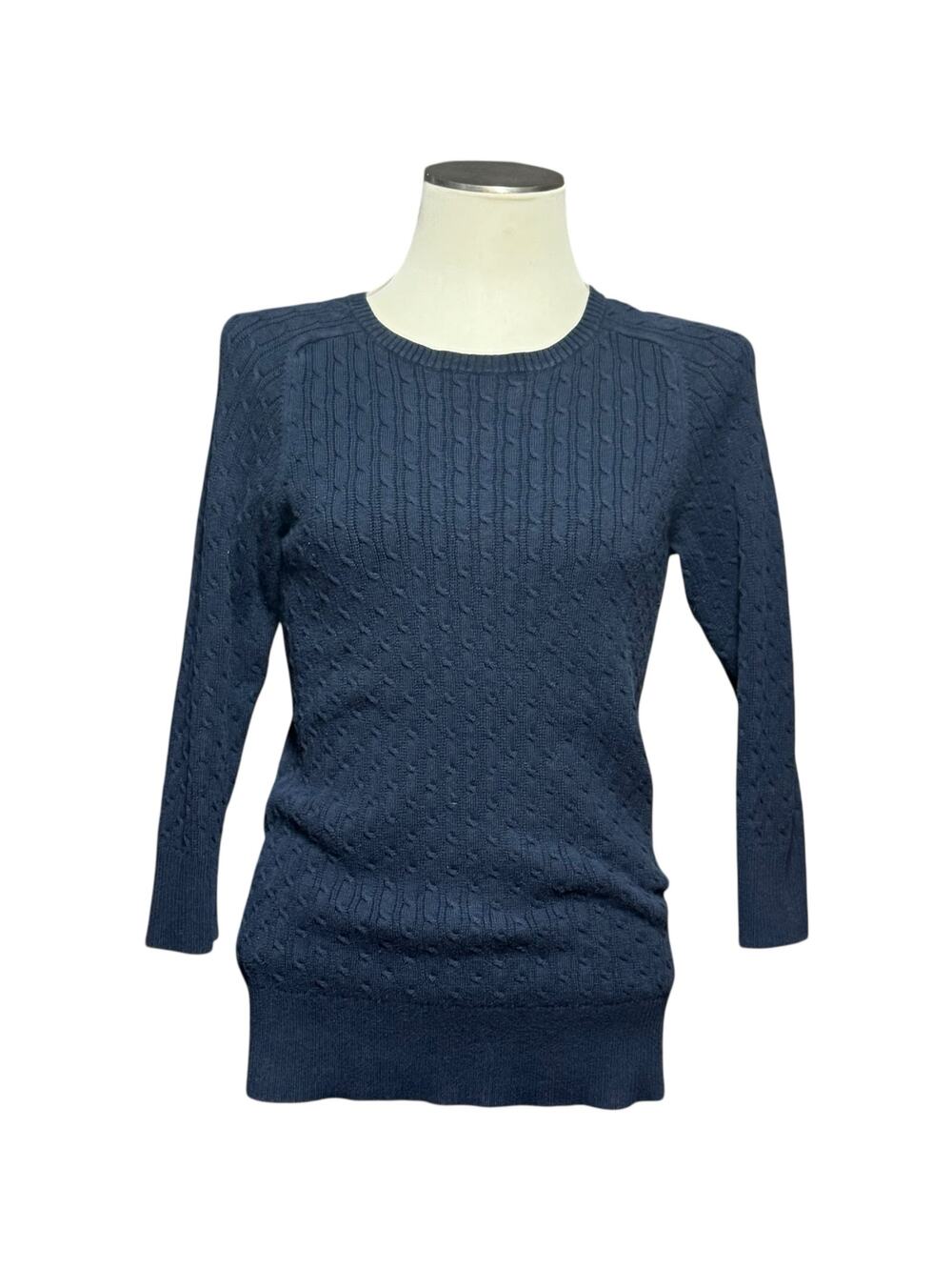 Gap Cable Knit Sweater Cotton Blue Large